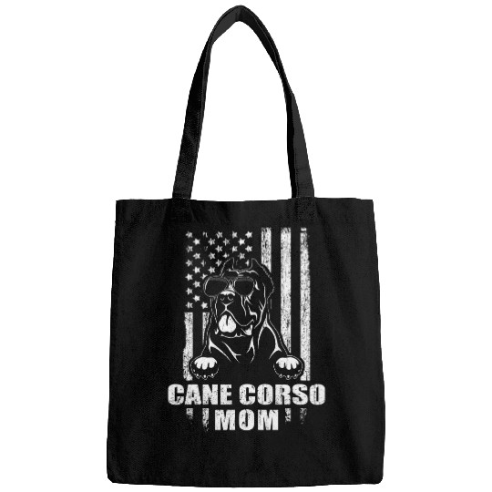 Cane Corso Mom Cool vintages Retro Proud American Bags