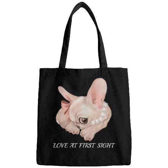 Chihuahua Puppy Love At 1st Sight Watercolor Cute Design Bags