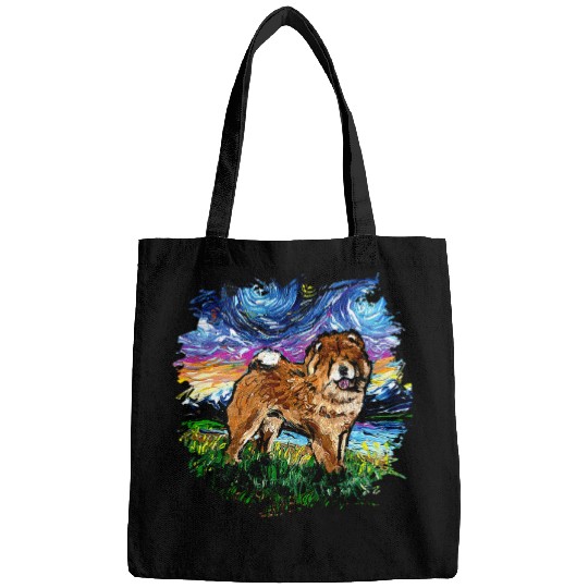 Chow Chowchow Starry Night Dog Pet Art by Aja Bags