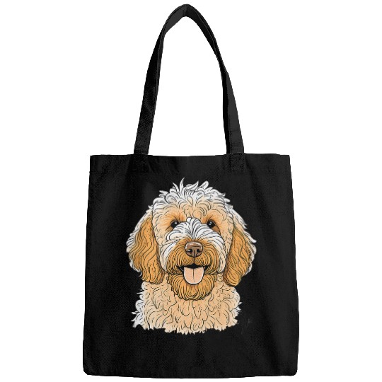 Cute Goldendoodle Dog on Golden Doodle Lover Bags