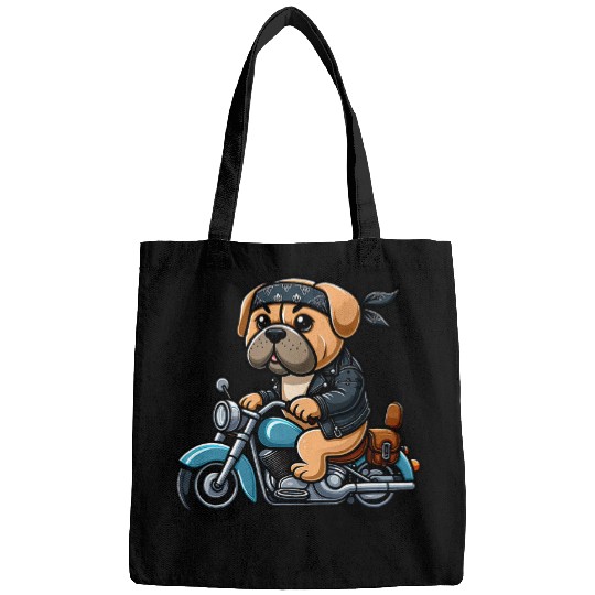 English Mastiff Biker Dog Funny Motorcycle Bags