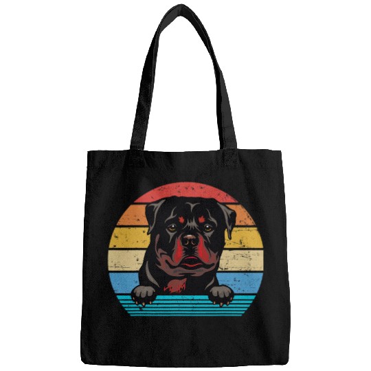 Dog Rottweiler Retro vintages Rottweiler Bags