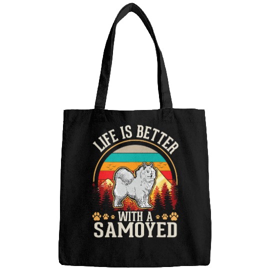Dog Samoyed Life is better with a Samoyed 3 Bags