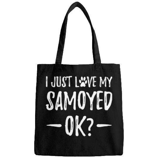 Dog Samoyed Lover Funny Dog Mom Gift Idea Bags