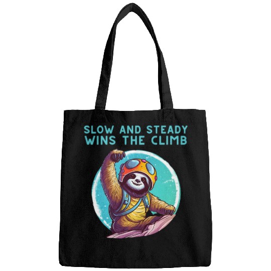 Funny Sloth Bouldering Rock Climbing Slow And Steady Climber 1 Bags