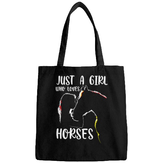 Horse Lover Horse Girl Just A Girl Who Loves Horses Cowgirls 162 Bags