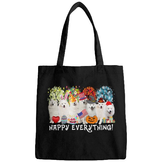 Dog Samoyed Happy Everything Samoyed Dog Seasons All Year Tree Lover23 Bags