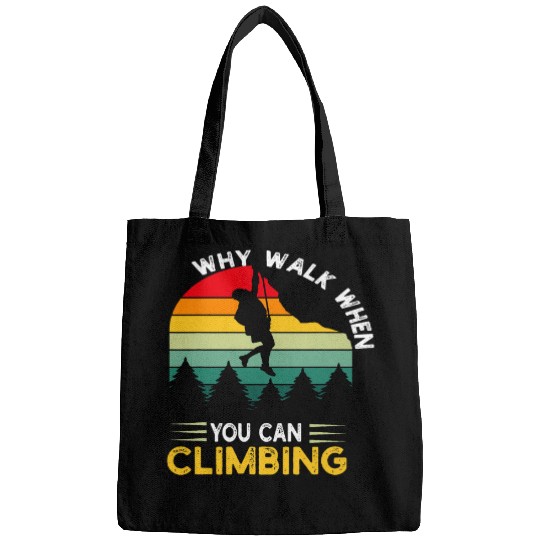 Funny Rock Climbing Gifts For Men Women Mountain Climber Bags