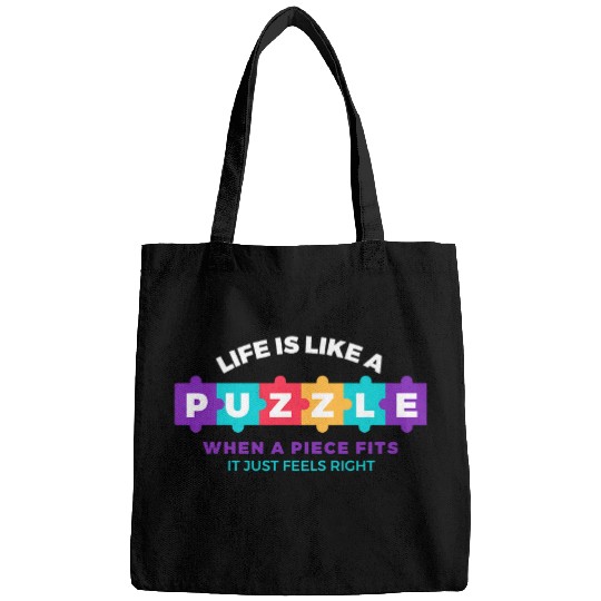 Funny Puzzle Lover Puzzle Life Perfect Game Art Craft Lover Bags