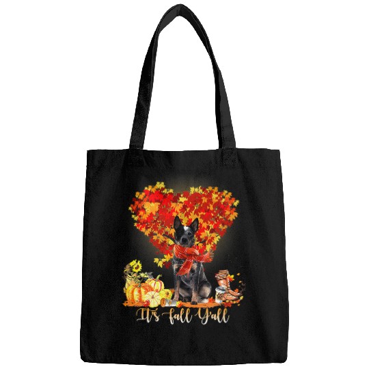 Its Fall Yall Blue Heeler Dog Lovers Thanksgiving202 Bags