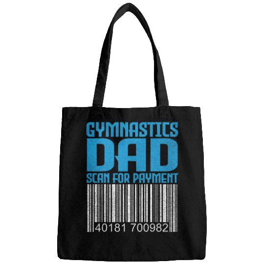Funny Gymnastics Dad Scan For Payment Fathers Day Mens Bags