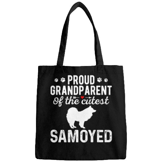 Dog Samoyed Proud Samoyed Grandparents Of The Cutest Samoyed Dog Bags
