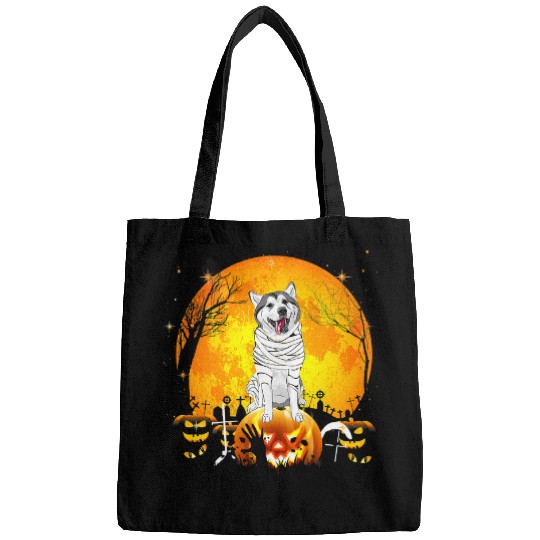 Dog Husky Halloween s for Boys Kids Husky Dog Mummy Pumpkin 441 Bags