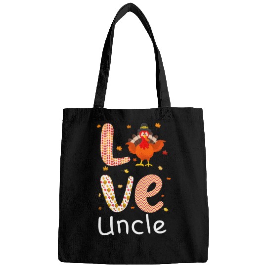 Thanksgiving Theme Love Uncle Happy Turkey Day Thanksgiving Bags