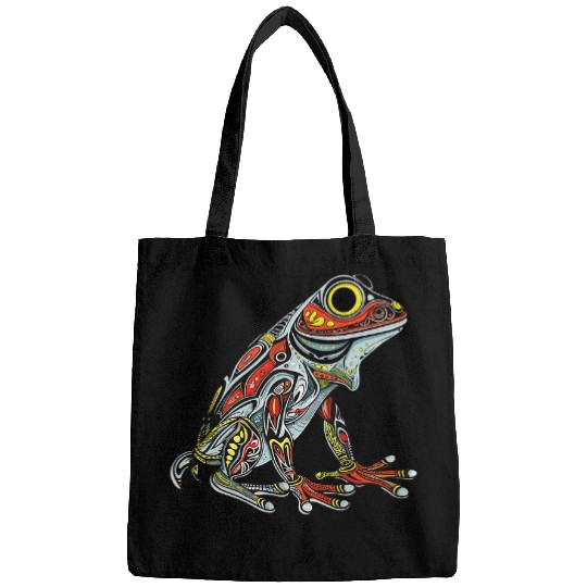 Frog Native American Indian Style Art Pacific Northwest 4 Bags