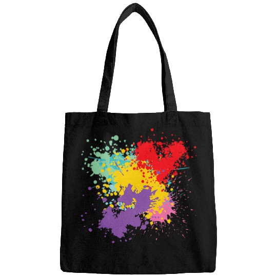 Colorful Grunge Paint Stains Artist Painters Creative Minds Bags