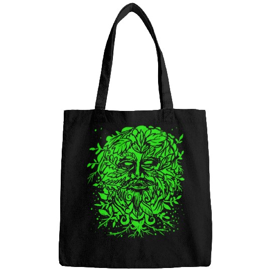 Green Man Pagan Mythology Gothic Art Bags