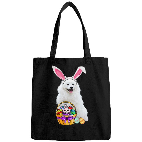 Easter Egg Funny American Eskimo Dog Easter Bags