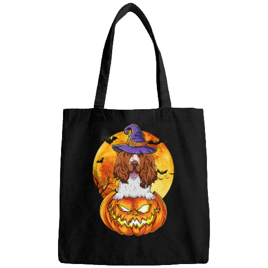 English Setter Witch Pumpkin Halloween Dog Lover Funny 29 Bags