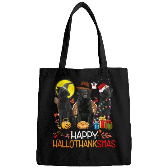 Happy Hallothanksmas Black Lab Dog Funny Halloween Christmas 199 Bags