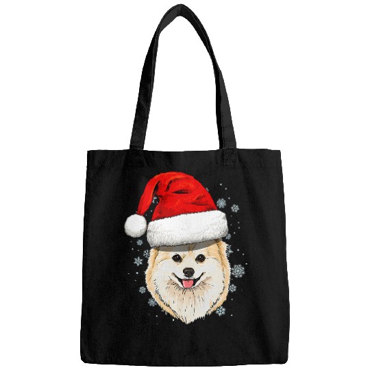 Dog Pomeranian Christmas Santa Clause Navidad xmass Dog Lover8 Bags