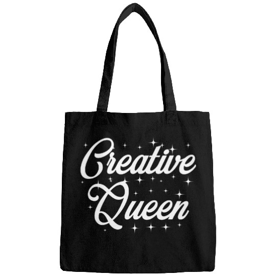 Creative Queen funny saying cool arts crafts artist Bags