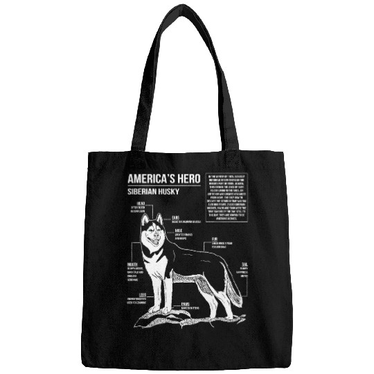 Dog Husky schematic Bags