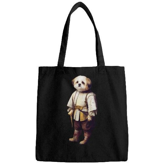 Funny Lhasa Apso Dog Baroque Art Bags