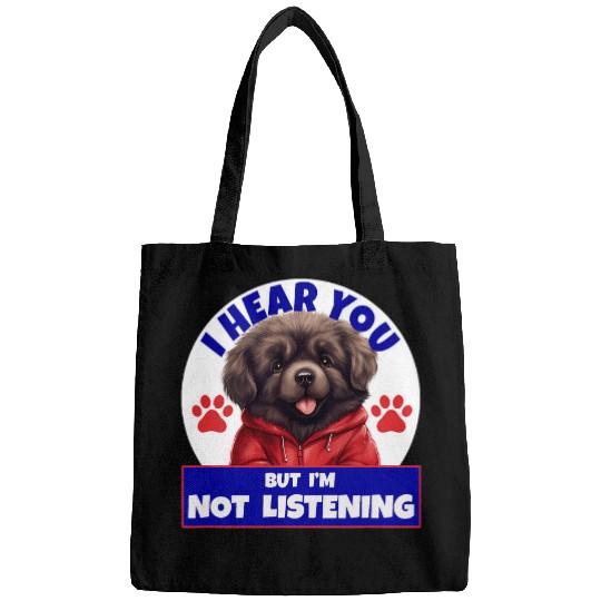 Funny Newfoundland Dog Breed Pet Owner Love Fur Baby Adults Bags