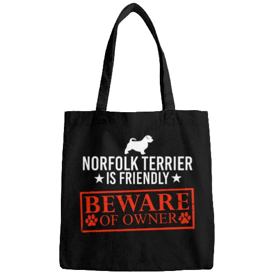 Norfolk Terrier Dog is Friendly Beware of Dog Owner Gifts Bags