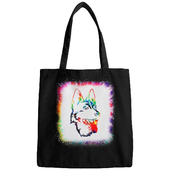 GSD German Shepherd Dog Dad Mom Boy Girl Tie Dye Bleached Bags