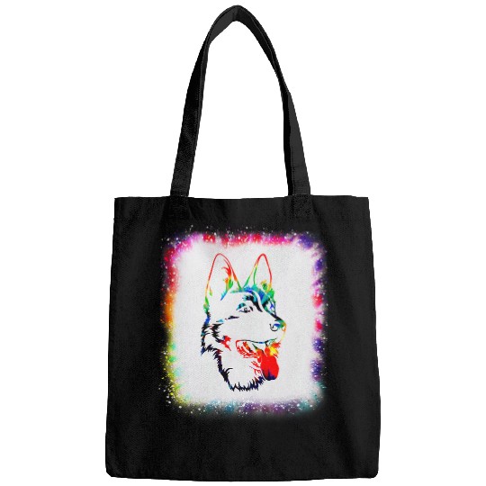 GSD German Shepherd Dog Dad Mom Boy Girl Tie Dye Bleached Bags