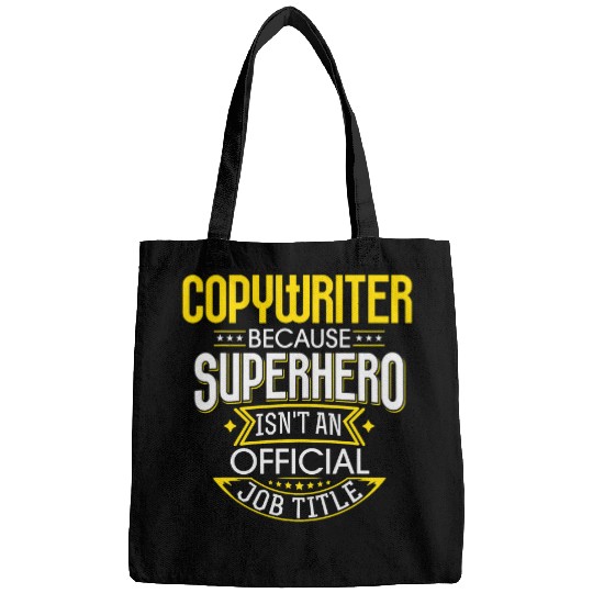 Copywriter Idea Funny Superhero Job writer Bags