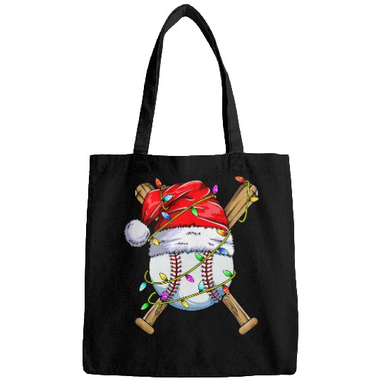 Christmas Baseball Team Santa Sports xmass For Men Boys Kids Bags