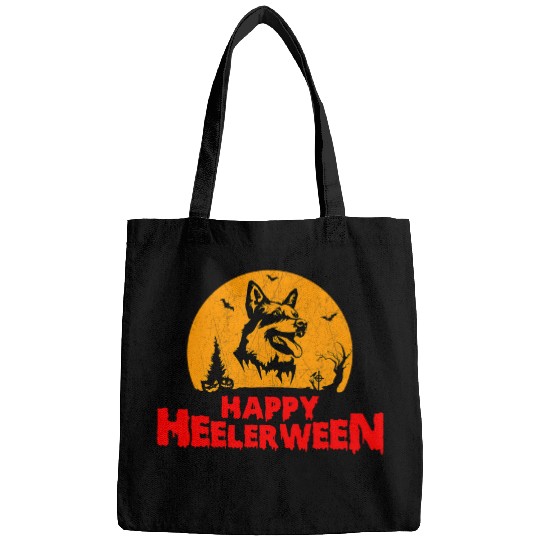 Happy Heelerween Blue Heeler Halloween Costume Heeler Dog Bags