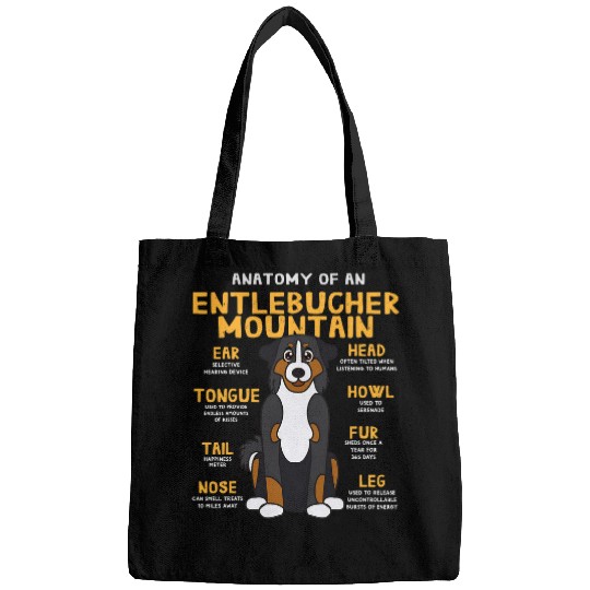 Entlebucher Mountain Anatomy Funny Dog Mom Dad Cute Gift Bags