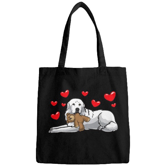 Great Pyrenees Pyrenean Mountain Dog With Stuffed Animal Bags
