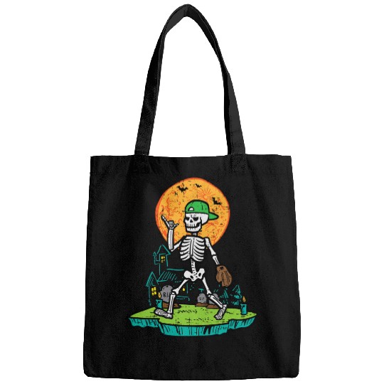 Halloween Baseball Catcher Skeletons Costume Men Boys Kids Bags