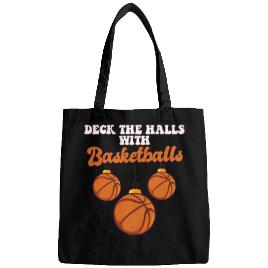 Basketball Player Coachs Christmas Balls Deck The Halls Xmas Bags