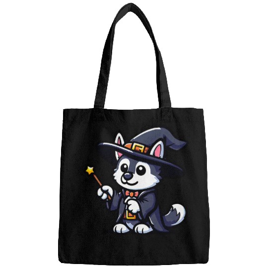 Husky Wizard Funny Dog Magic Bags