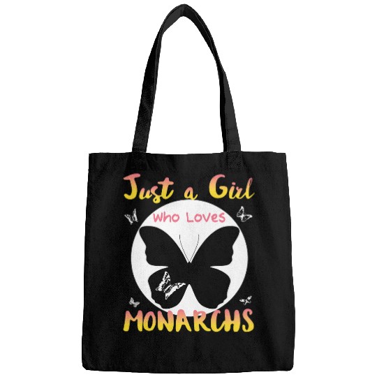 Just A Girl Who Loves Butterflies Monarch Butterfly Girls Bags