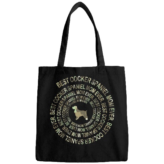 Flag US Camo Cocker Spaniel Dog Mom Ever Spiral Dog Lover Bags