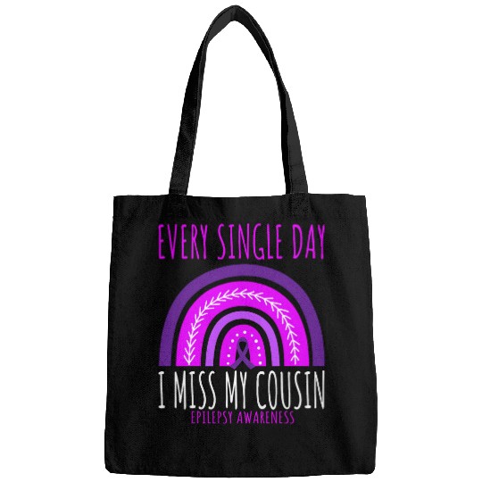 Kids Purple Rainbow In Memory Of Cousin Epilepsy Awareness Bags