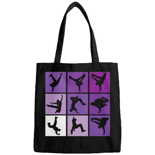 Hip Hop Break Dance Poses Retro Bags