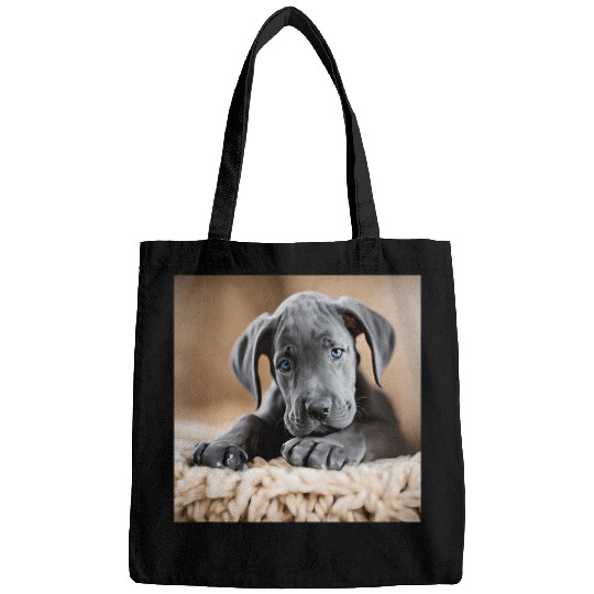 Great Dane Puppy Close Up Bags