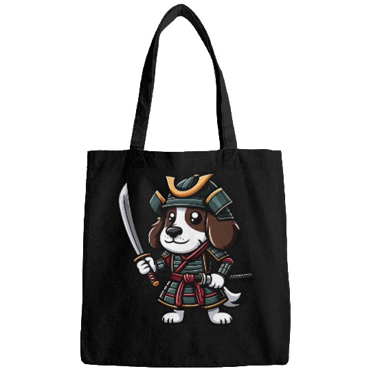 English Springer Spaniel Samurai Funny Dog Japan Bags