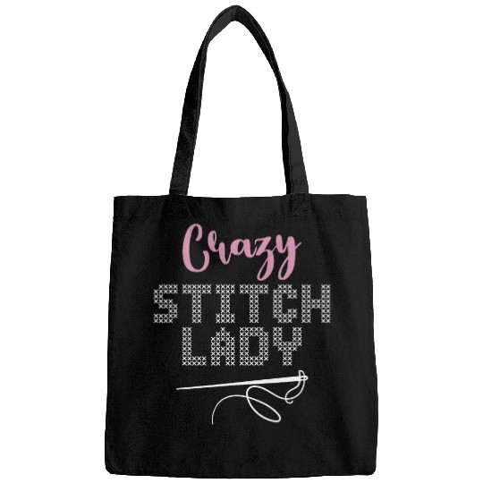 crazys Stitch Lady Cross Stitch Needlepoint Art XStitching Bags