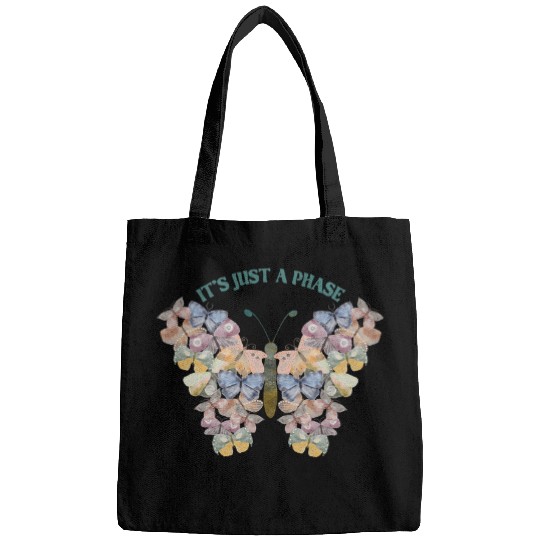 Its Just a Phase Butterfly Floral Bohemian Design Flower Bags