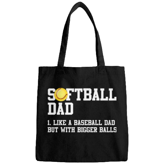 Funny Softball Dad Definition Bags
