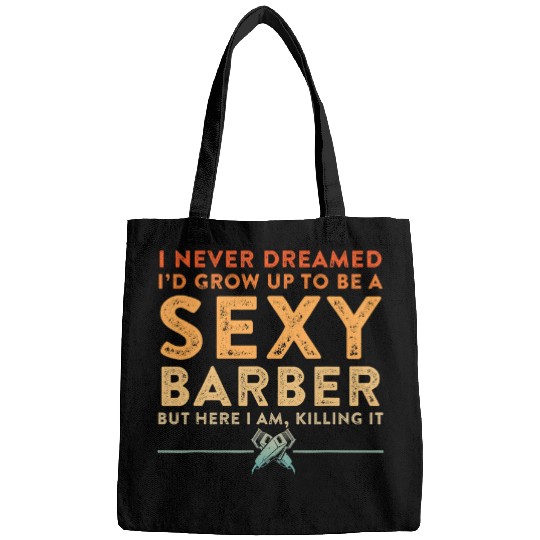 Funny Barber Men Dad Barbershop Hairdresser Hairstylist Bags